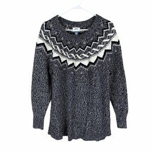 Old Navy Sweater- fair isles, thick knit-  NWT.                   Navy & White